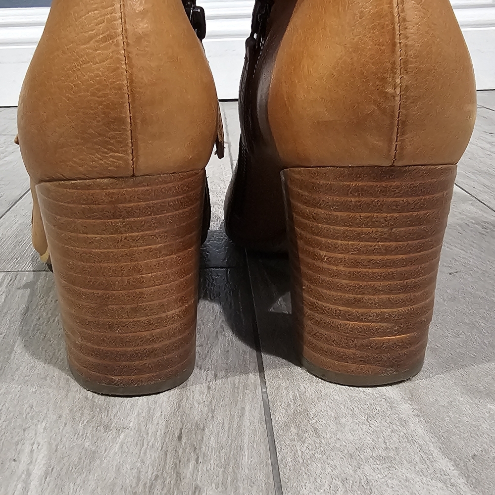 Silent D Anthropologie Uriah Tan Leather Block He… - image 7